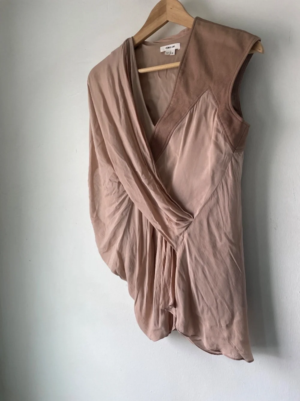 Helmut Lang S Asymmetrical Ruched Silk Top - Picture 5 of 9